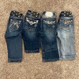 Lot of Size 8 Miss Me bermuda style jean shorts girls
